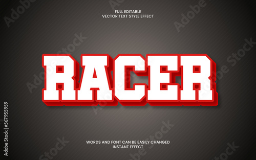racer text effect