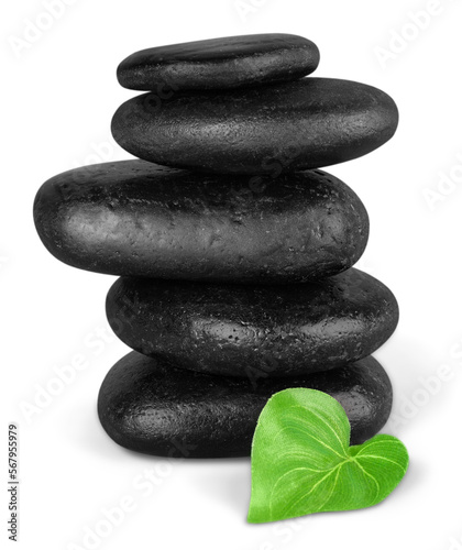 Balancing Pebbles with Leaf