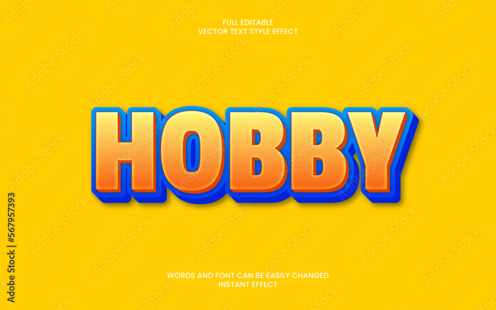 hobby text effect 