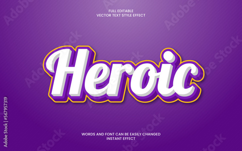 heroic text effect 