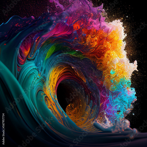 Wave of color
