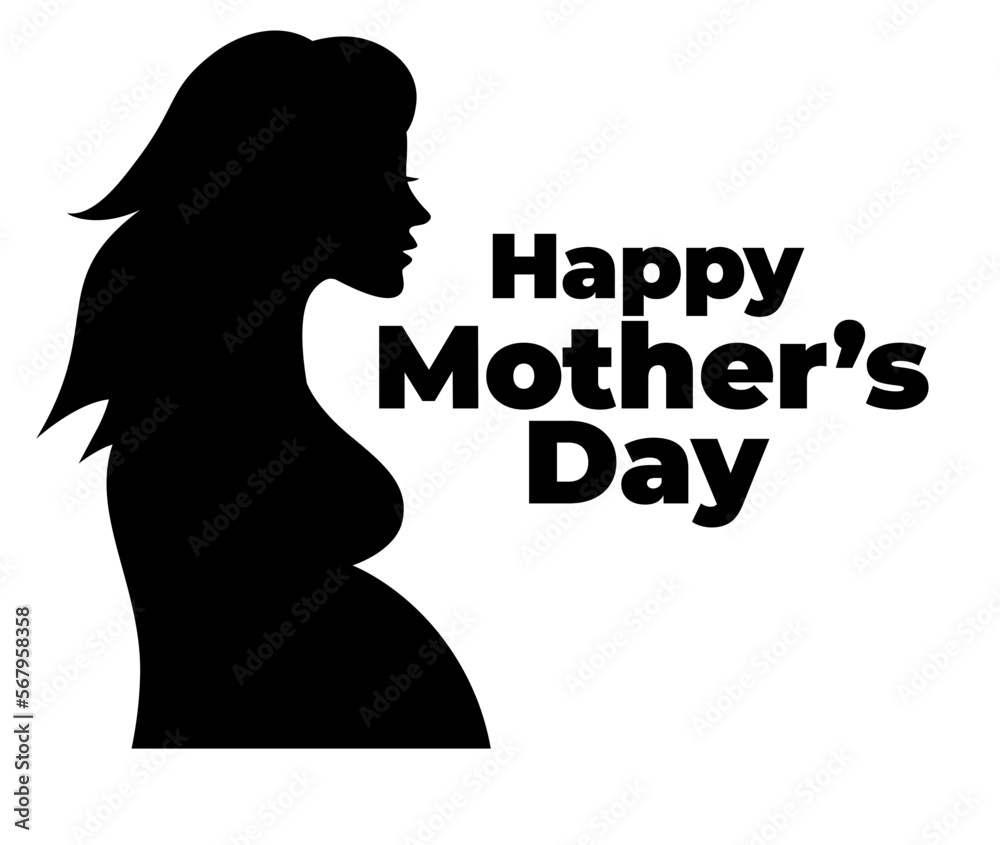 pregnant mother silhouette background.