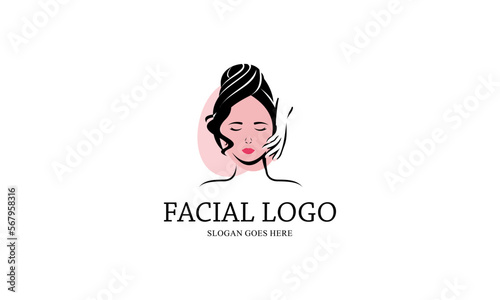 Facial for Salon or Treatment Logo
