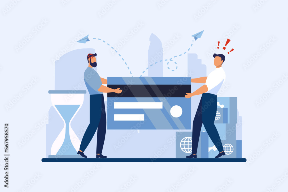 Business Cooperation Flat Design Illustration Business Cooperation Flat Design Illustration
