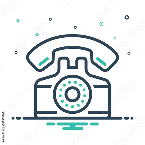 Mix icon for tel telephone dial