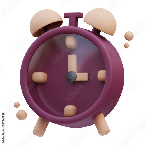3d Illustration waker clock can be used for web, app, info graphic, etc photo