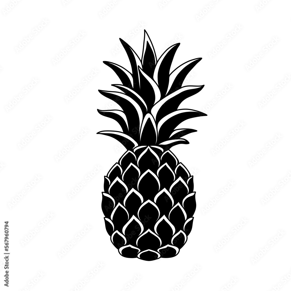 Obraz premium pineapple isolated on white