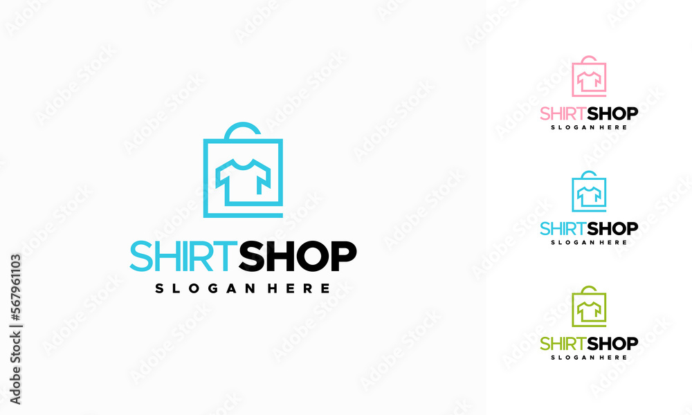 Cloth Shop logo designs concept vector, apparel Shop logo template
