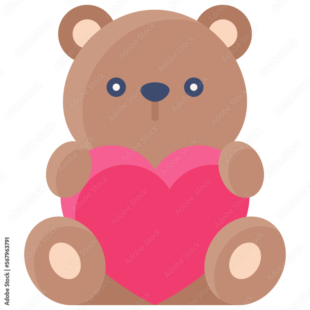 Teddy bear icon, Valentines day related vector Teddy bear icon, Valentines day related vector