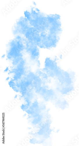 Blue Gradient Smoke Abstract Shape