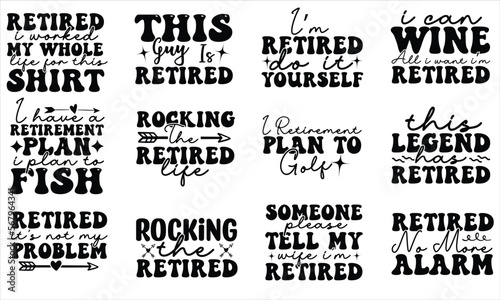 Retirement SVG Design Template