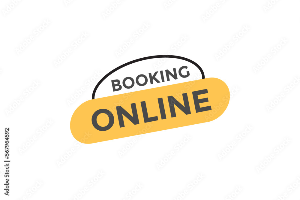 Booking online button web banner templates. Vector Illustration Booking online button web banner templates. Vector Illustration