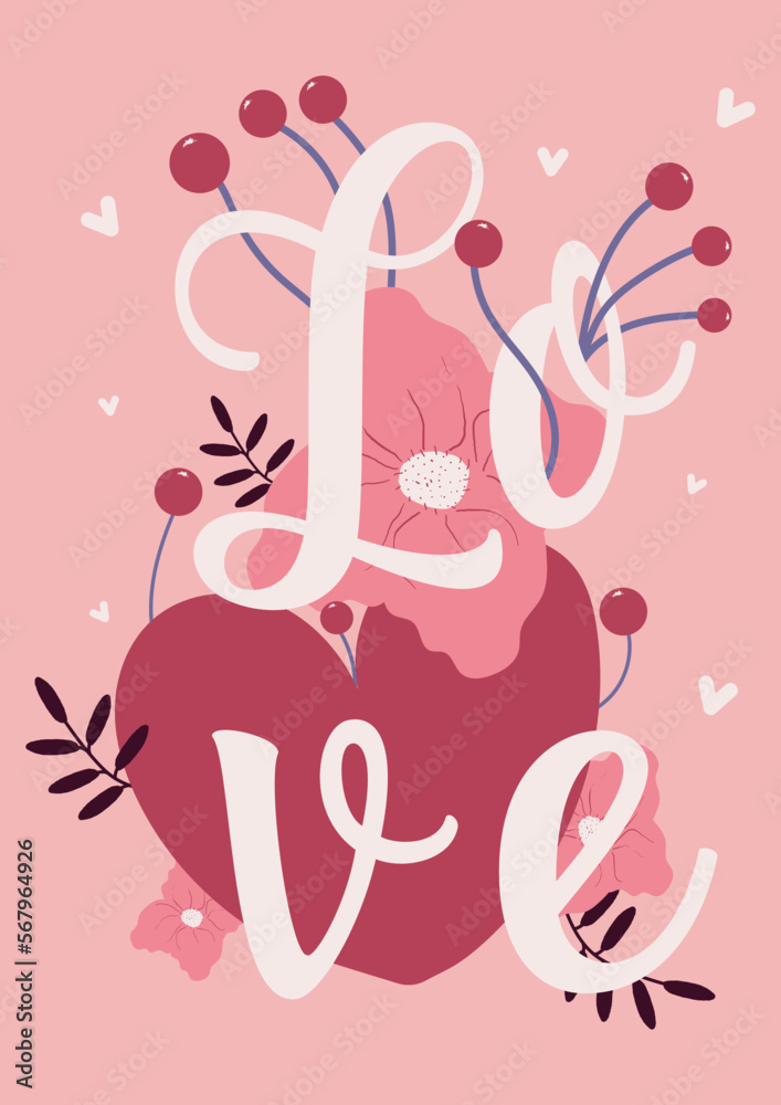 Cute love message popping out of an open present box with confetti and heart shape balloons around. Suitable for Valentine's Day and Mother's Day Cute love message popping out of an open present box with confetti and heart shape balloons around. Suitable for Valentine's Day and Mother's Day
