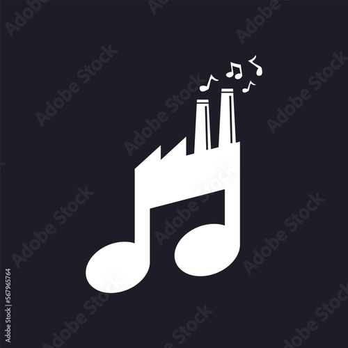 Music factory logo vector