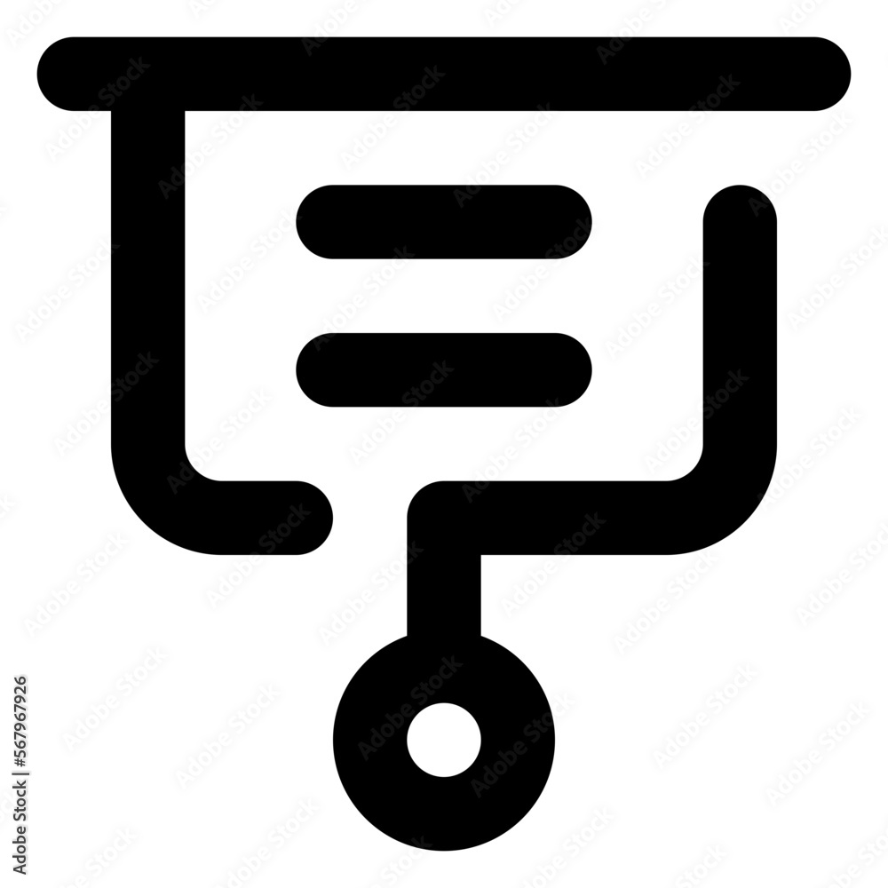 presentation  line icon