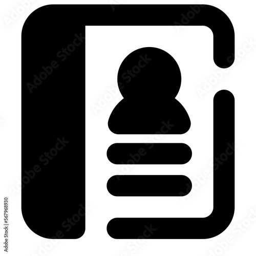 contacts  glyph icon