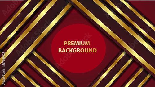 abstract square boxes overlapping on blue, red, silver background, dark with glitter and glowing gold line dots gold combination. Luxury and elegant design. Vector illustration