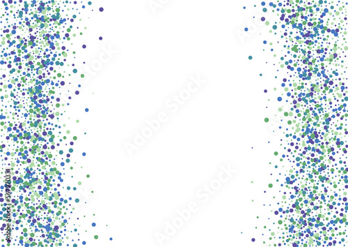 Bright Confetti Background White Vector. Geometric Gift Template. Multicolored Isolated. Colorful Dot Shrovetide. Circle Top Frame.