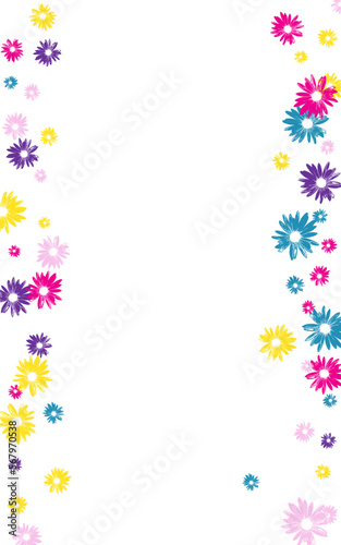 Green Flower Background White Vector. Flowers Factory Textile. Color Leaf Wrap. Childhood Backdrop. Creative Violet Plant.