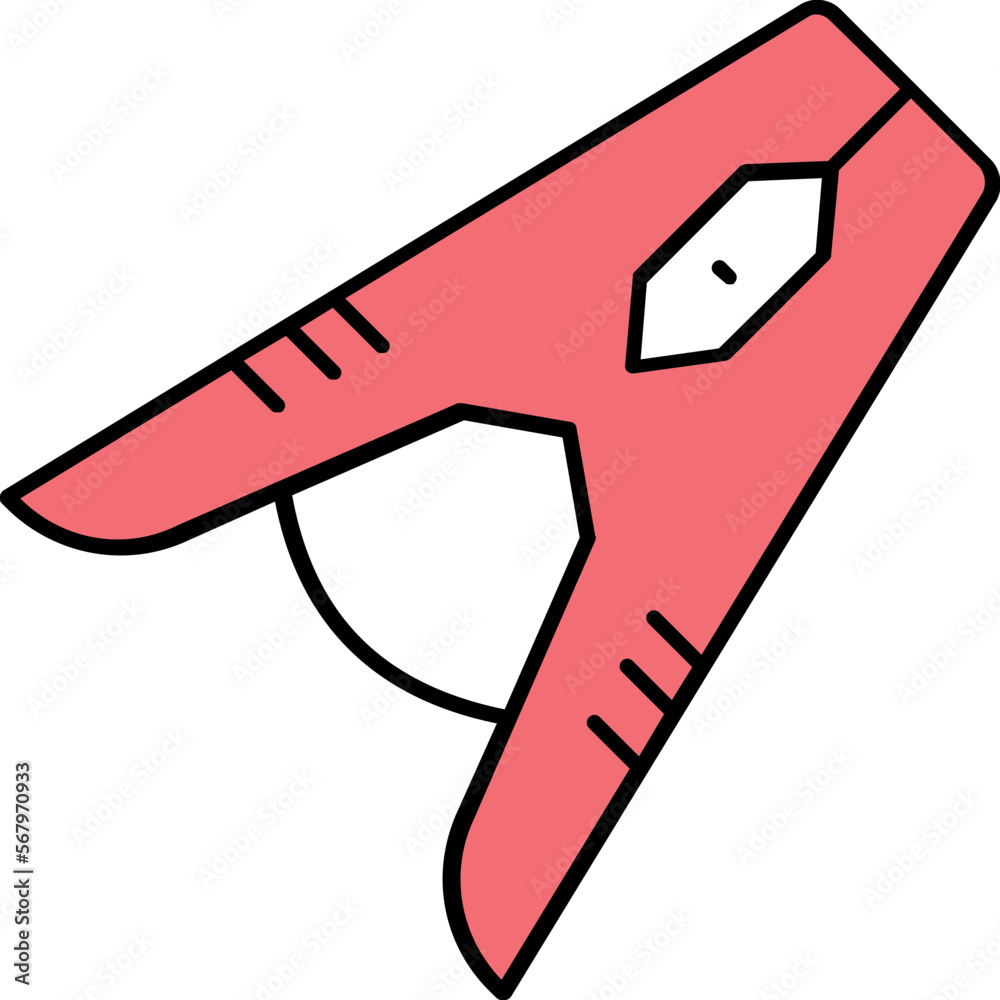 Obraz premium Cloth clip Vector Icon