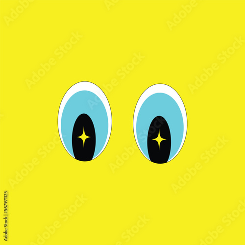 both eyeballs with shining eyes