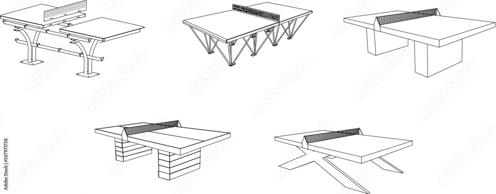 Fototapeta premium Vector illustration sketch of table tennis sports equipment