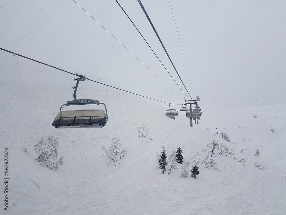 ski lift, recreation in the mountains skiing or snowboarding ski lift, recreation in the mountains skiing or snowboarding