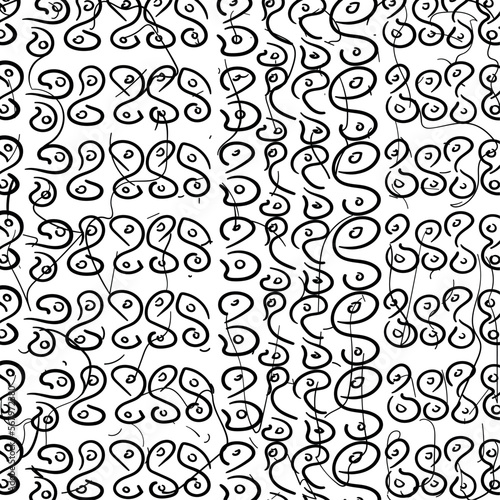 seamless pattern with strange forms