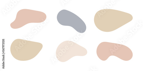 Set of fluid shapes in pastel colors. abstract shapes vector collection. vector illustrations
