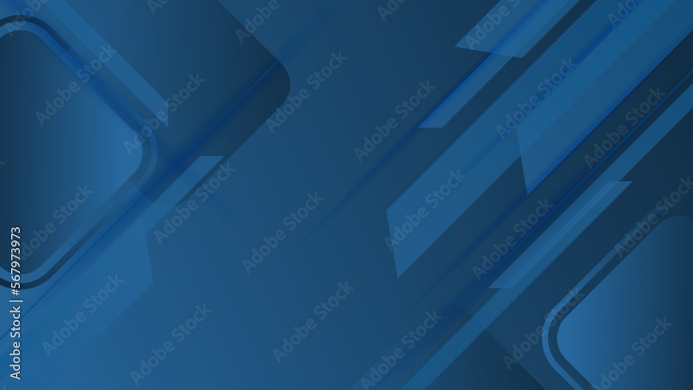 Fototapeta premium Abstract blue background with overlay stripes shape. Modern transparent shape texture. Soft gradient geometric pattern. Smooth and clean subtle texture design.