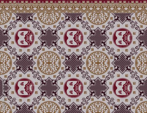 Srimanganti, Banten, Java Island, Indonesia Batik Traditional Java - Vector