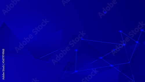 Abstract dark blue background with wavy lines. Modern random object shape texture and blurred light.