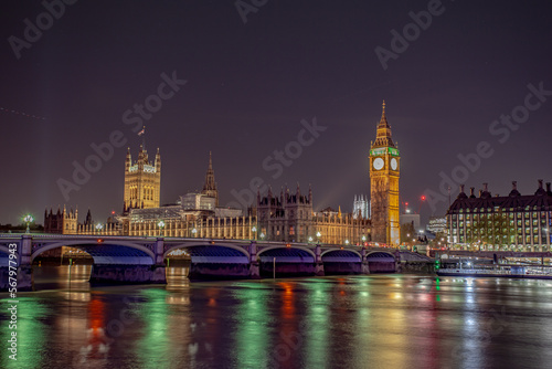 Big Ben Clock Tower and Parliament house at city of westminster  London England UK