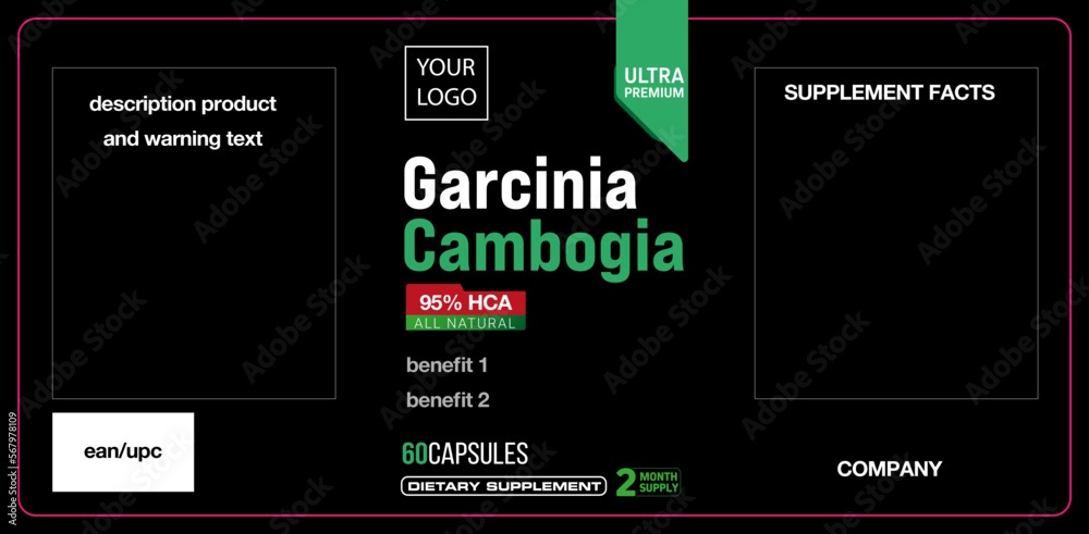 Garcinia Cambogia label etichette supplement integratore fat loss