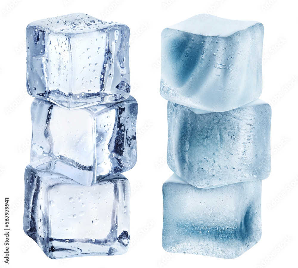 Ice cubes set cut out Ice cubes set cut out