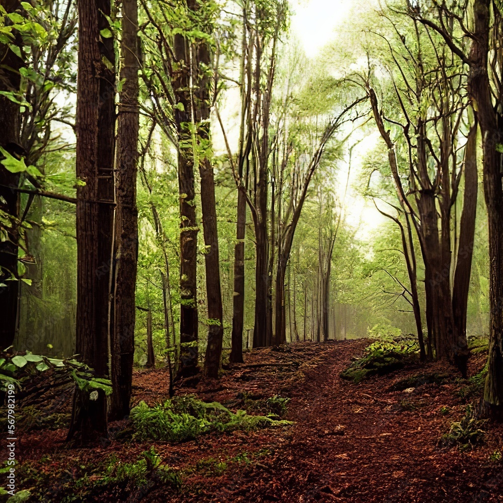 Obraz premium 3d illustration of forest