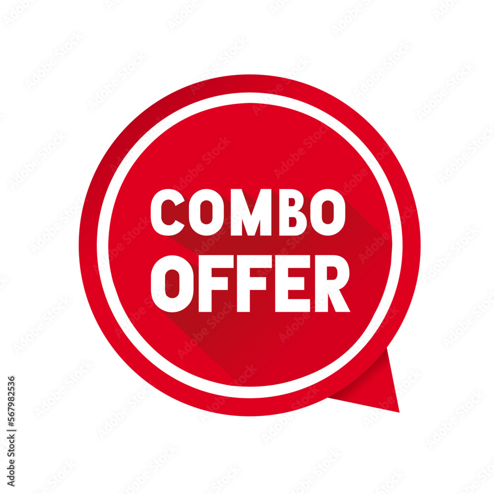 Combo offer banner design. Template for retail promotion and announcement.  Modern vector illustration. Stock Vector