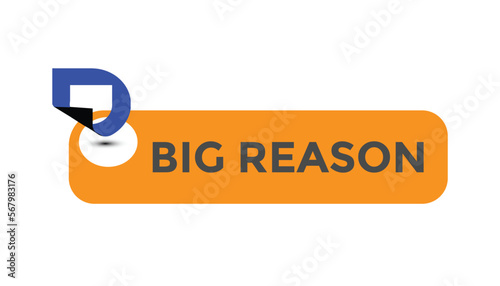 Big reason button web banner templates. Vector Illustration
