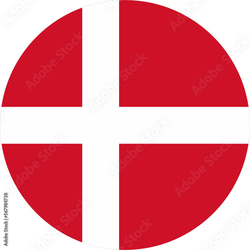 Denmark  flag round shape 2023020422