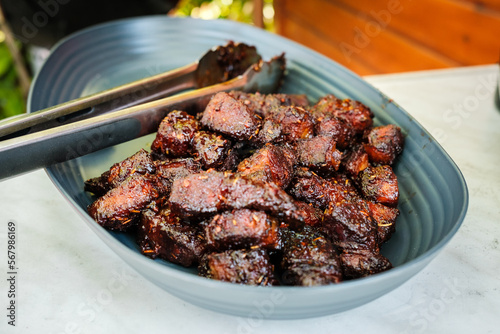 Pork Belly Burnt Ends am Grill