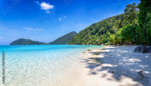 Fototapeta Naklejka Na Ścianę i Meble -  A tropical paradise beach the Surin islands, Adaman Sea, Thailand, without people