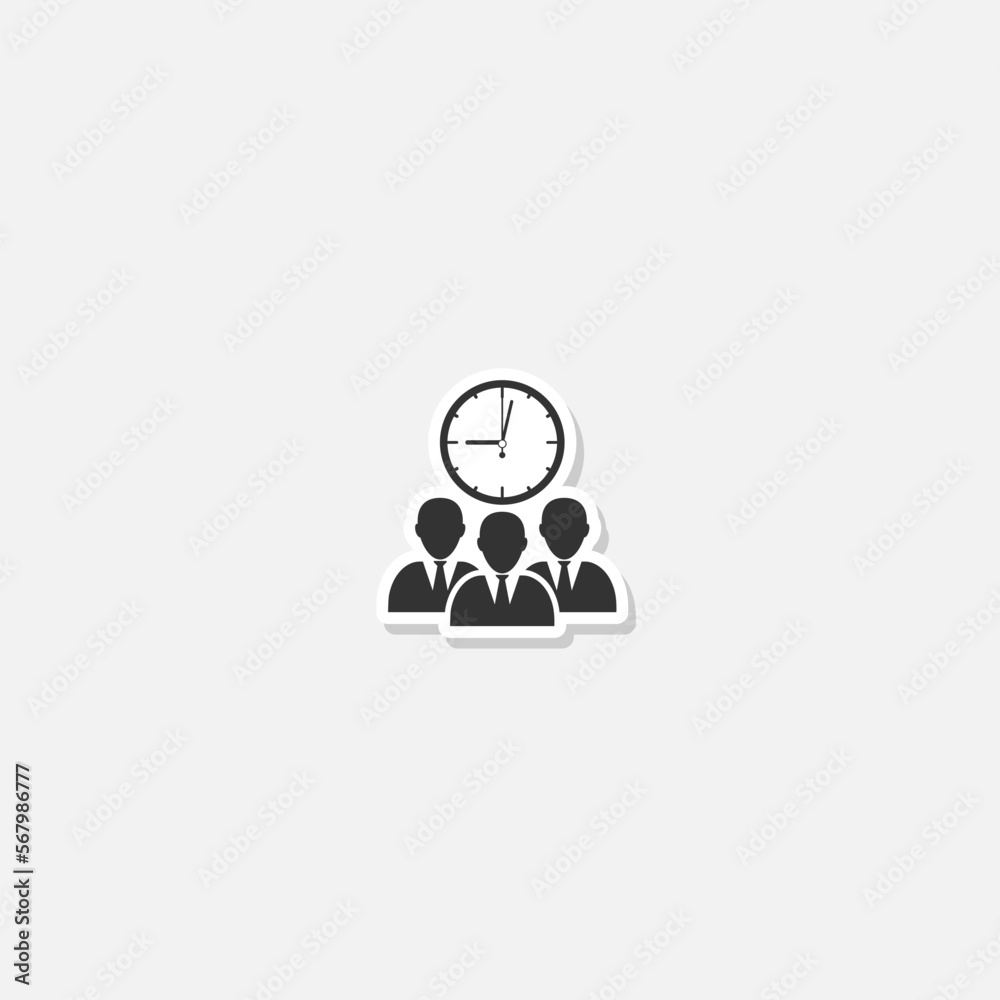 People waiting icon sticker isolated on gray background People waiting icon sticker isolated on gray background