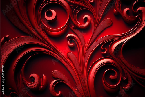 Crimson red color background. Generative Ai.