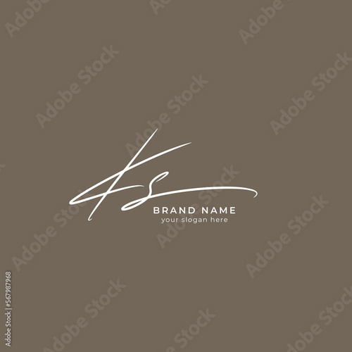 K S initial letter signature logo or handwritten monogram