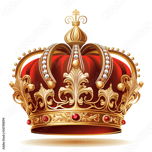 Crown vector illustration. Generative AI.