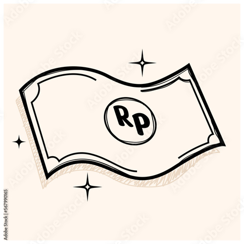 rupiah is shining in doodle