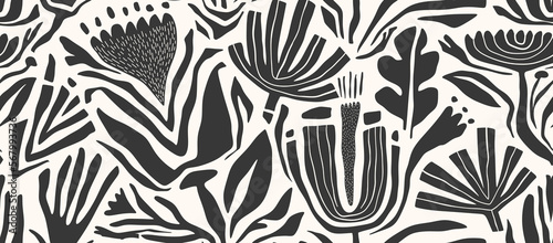 leaf pattern, leaves pattern, flower pattern, abstract pattern. vector illustration