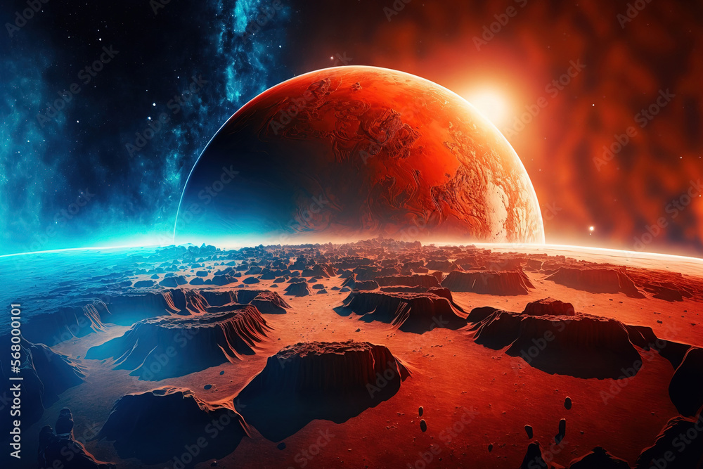 Красная планета фото brand new space mission Amazing red planet Mars with lovely blue earth illuminat