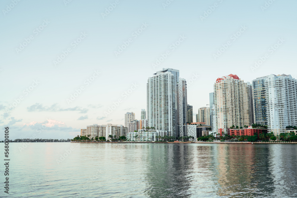 Fototapeta premium Brickell skyline Miami Florida beautiful