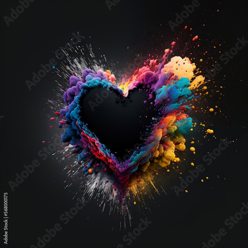 colours heart explosion #4